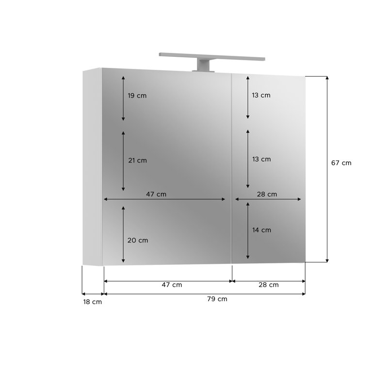 Cowlington Wall Bathroom Cabinet, White