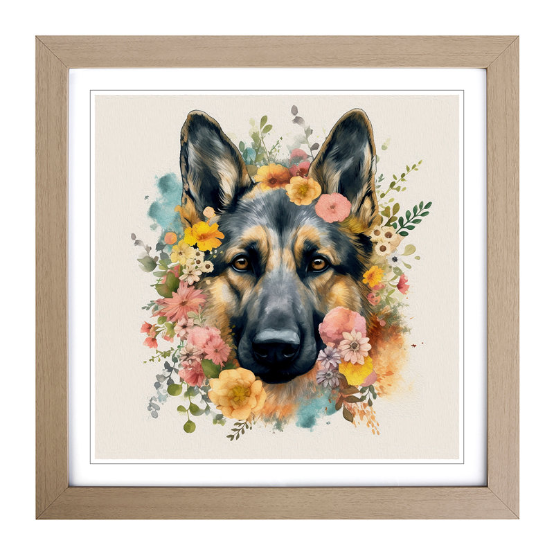 1 Piece Single Picture Frame Wall Art, Oak