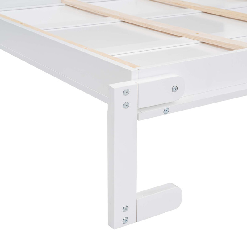 Grand lit escamotable mural avec tablettes