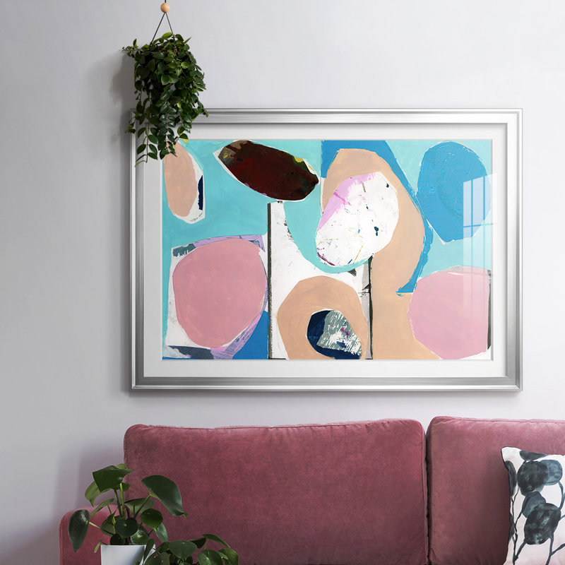 «Color Trend II», impression encadrée avec verre biseauté mat et verre, Argent, H 30 po x l 44 po x P 1,5 po