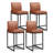 Boise 24” Upholstered Brown Counter Stool with Non Slip Feet & Metal Frame Faux Leather for Kitchen-776110689