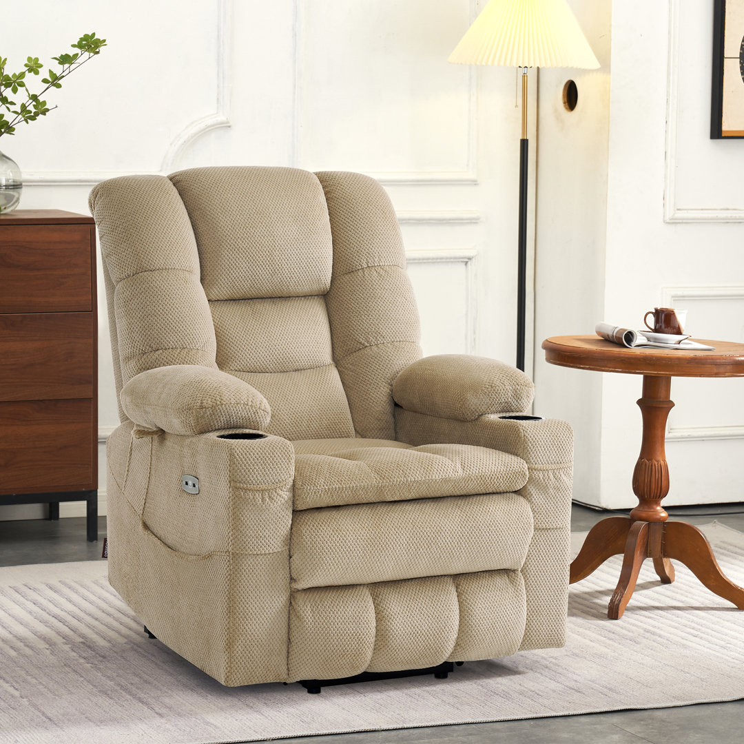 Oyd Large Dual Motor Power Recliner Lift Chair with Massage and Dual Heating, Adjustable Headrest, Infinite Position Hokku Designs Body 