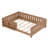 Full bed with built-in bookshelf and high-quality safety guardrail,Natural-588674961-588674962