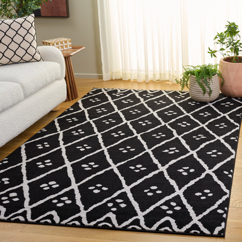 Nikki Performance Geometric Rug, Rectangle 5'3" x 8'