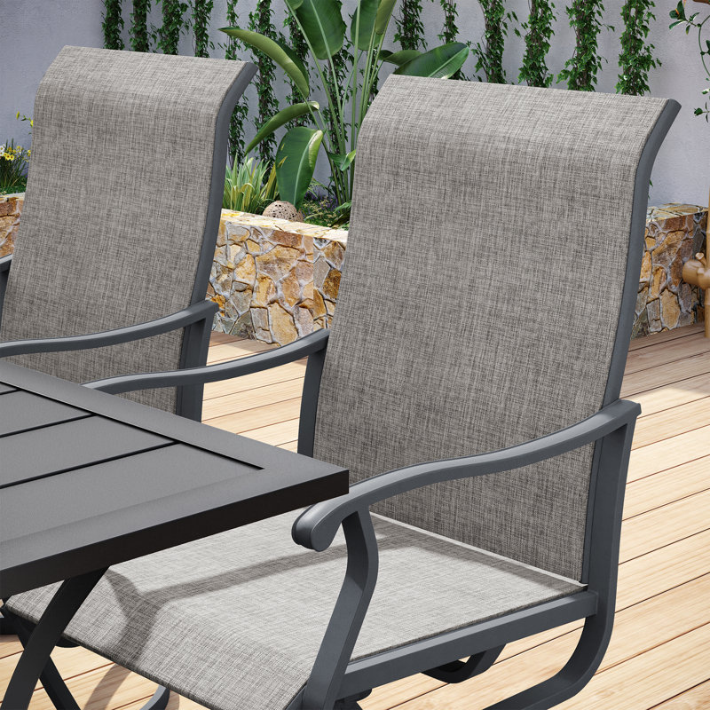 Round Patio Dining Set, Gris