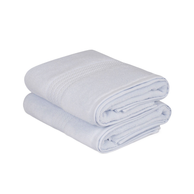 Ensemble de serviettes 100% coton 2 pièces Humera, Bleu