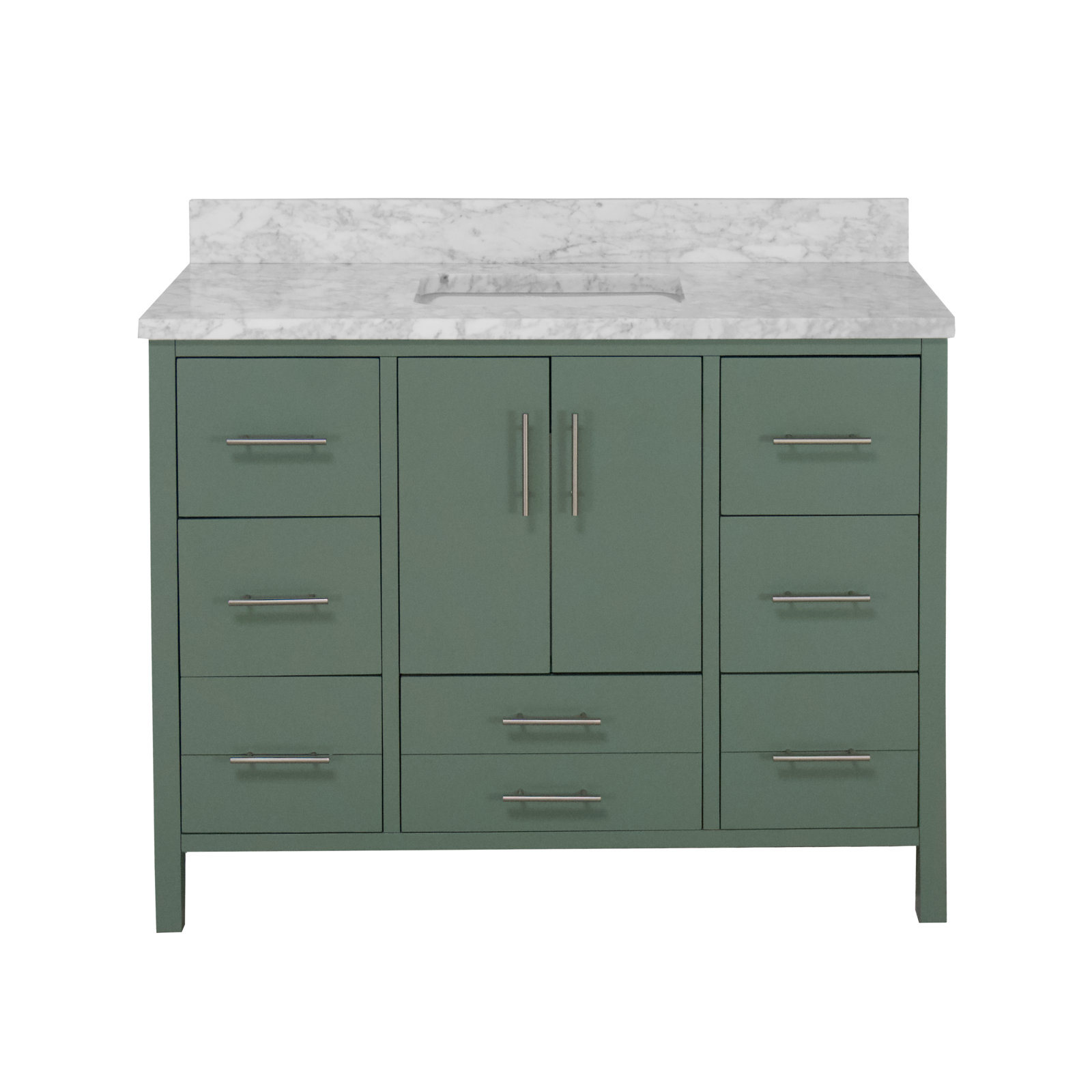 Kiara 48'' Single Bathroom Vanity, Marble, Sage Green