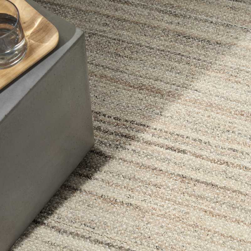 Calvin Klein CK040 Abrash 5'3" x 7'3" Ivory Grey Modern Indoor Rug, Rectangle 5'3" x 7'3", Ivory Gray