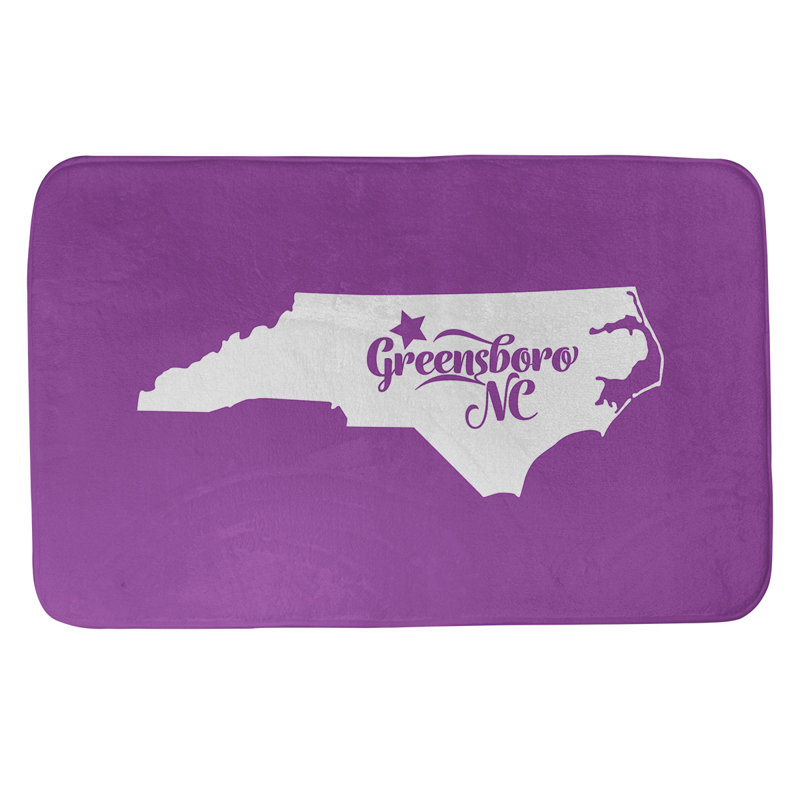 Tapis pour salle de bain ancrage alaska, l 21 po x L 34 po, Bleu, Greensboro, Caroline du Nord