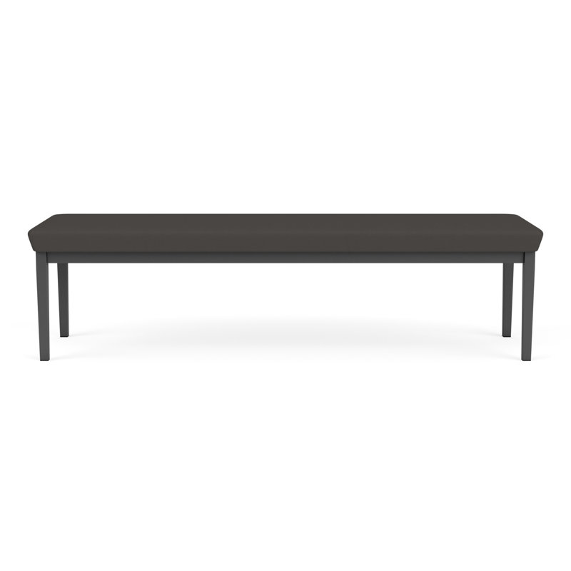 Structure en métal 3 places Lenox, Gris anthracite, Noir Patriot Plus - Vinyle lavable au chiffon