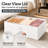 3 Pack 10" High Under Bed Storage Containers, Large Organizer Bins with Lids for Bedroom, Closet, Dorm and Blanket Storage-109236899