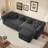 89" Pull-Out Sleeper Sofa Velvet Chesterfield Sofa Convertible Couch Bed-116937498