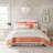 9 Piece Cotton Percale Comforter Set Coral Queen