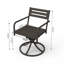Swivel Patio Dining Chairs, Powder Coated Steel Modern Outdoor