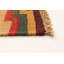 Tapis de bois one-of-kind à la main noué la new age anatolian orange/rouge/bleu 4 pi x 6 pi zone de laine 3 po