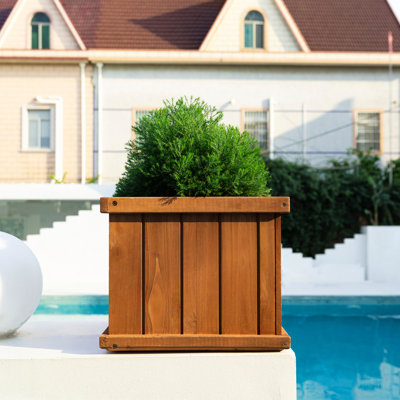 Barros Outdoor Wood Planter Box New green house beauty and hope Raised Garden Bed