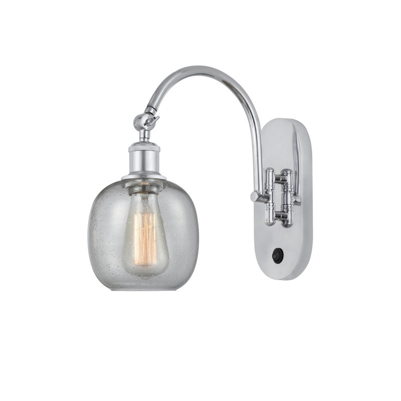 Bras pivotant en acier Alve, Ampoule non incluse, Chrome poli