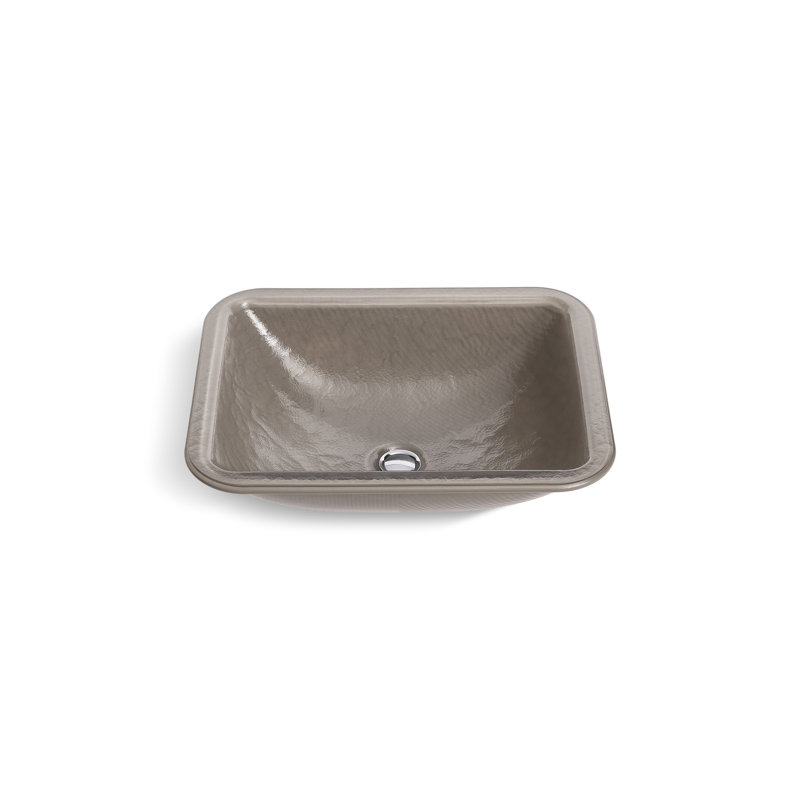 Yepsen Glass Undermount Bathroom Sink, Brown