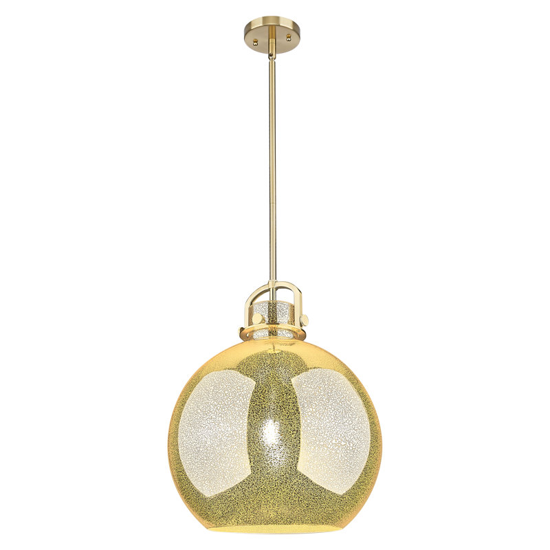 Luminaire suspendu à 1 tige Sligo, H 19,5 po x l 16 po x P 16 po, Clair, Bronze champagne