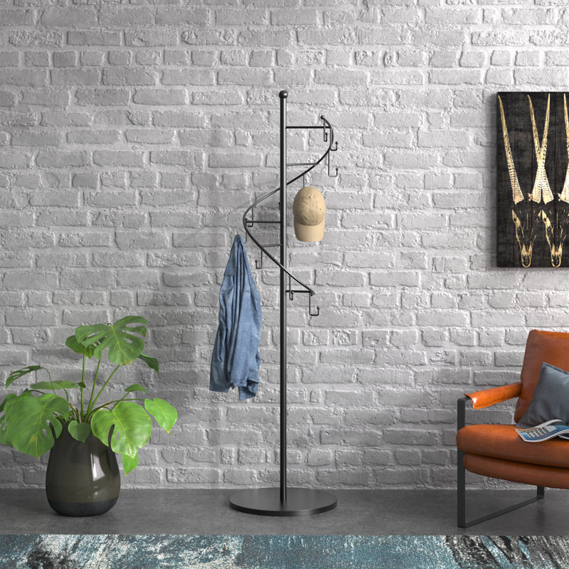 Iron Freestanding 10 - Hook Coat Rack