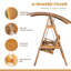 Ciacchi 2 Person Pine Porch Swing with Canopy