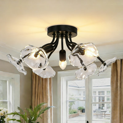 20in Novelty Flush Mount Ceiling Light 3 - Light Chandelier