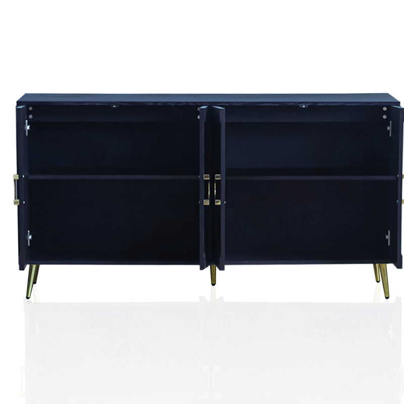 Armoire moderne avec tablettes réglables pour la cuisine et la salle à manger, Navy Blue
