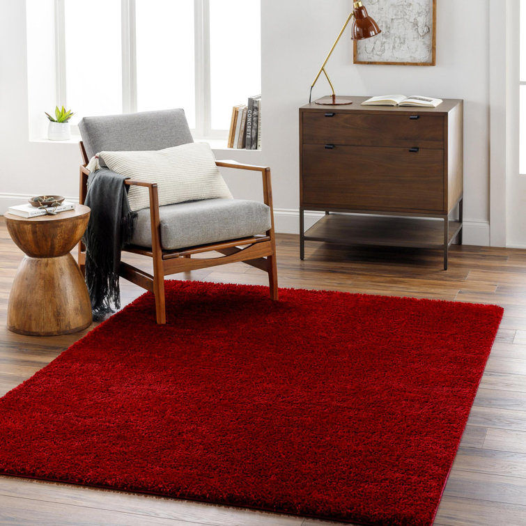 Tapis uni à poils longs