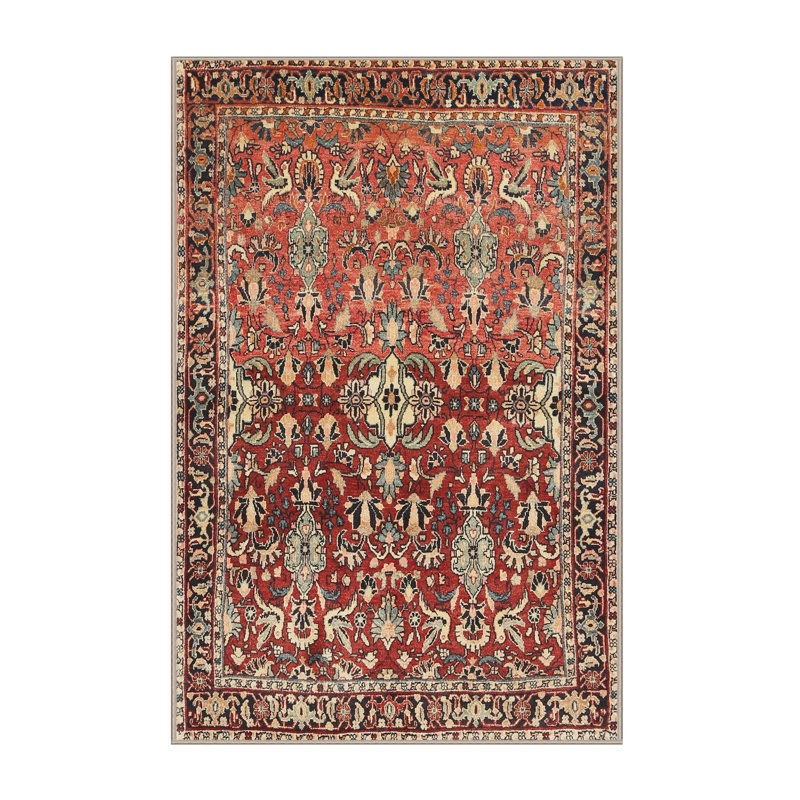 Tapis rouge à motif sud-ouest, Rectangle 5 pi x 7 pi