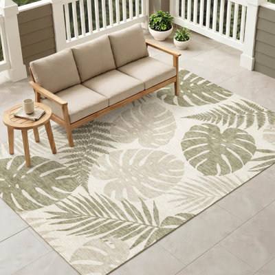 Tapis tropical Chantille ACN3009 lavable à la machine pour intérieur/extérieur