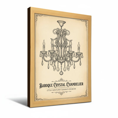 chandelier Baroque Crystal Chandelier Design Print