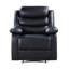 Fauteuil inclinable électrique en cuir synthétique noir-555919323-555919320