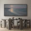 Clair de lune sur une plage tranquille, grande impression sur toile encadrée pour un décor côtier serein-115271147-115271146