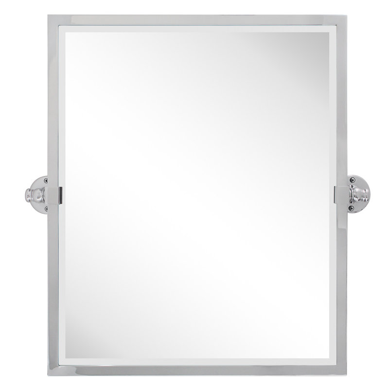 Metal Rectangle Mirror, Polished Nickel, 24" x 20"