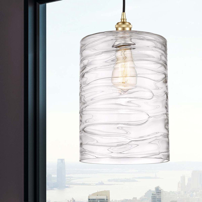 Malcolm 1 - Light Single Drop Pendant Pendant, 14" H x 9" W x 9" D, Satin Gold