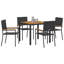 5 Piece Garden Dining Set Poly Rattan-450479879