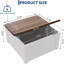 Table basse carrée de style champêtre avec rangement-716736629
