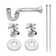 Kingston Brass KPK203 Gourmet Scape Plumbing Supply Kit With 1-1/2" P-Trap - 1/2" IPS Inlet X 3/8" Comp Oulet, Antique Brass