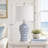 Sharie 24.5" Modern Blue and White Ceramic Table Lamp with 3-Way Dimming-2144214204