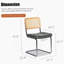 Ensemble de deux chaises de salle à manger avec dossier en rotin et pieds chromés, design moderne Mid-Century pour les espaces de salle à manger et de vie