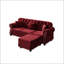 Canapé en velours de style Mid-Century moderne avec garniture cloutée, accoudoirs roulés et capitonnage à boutons, comprend 3 coussins pour plus de confort