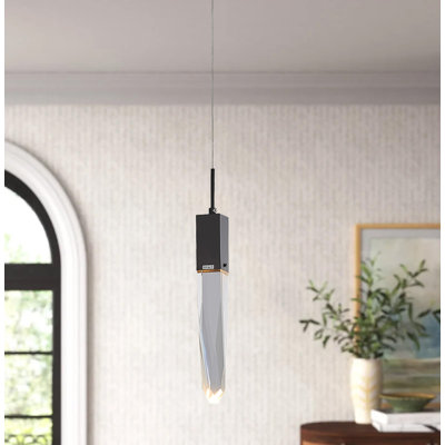 Luminaire suspendu moderne en cristal 1 lumière