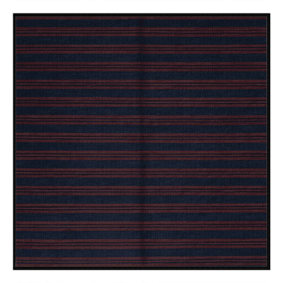 Tapis gris à rayures horizontales lavable à la machine