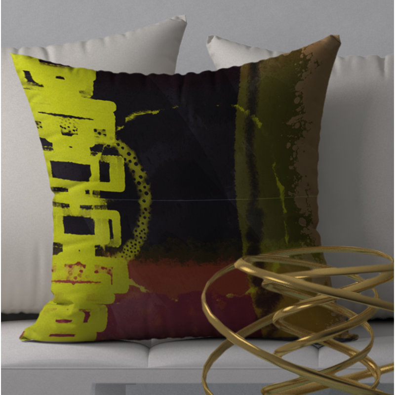 Abstract Reversible Throw Pillow, 24" x 24"