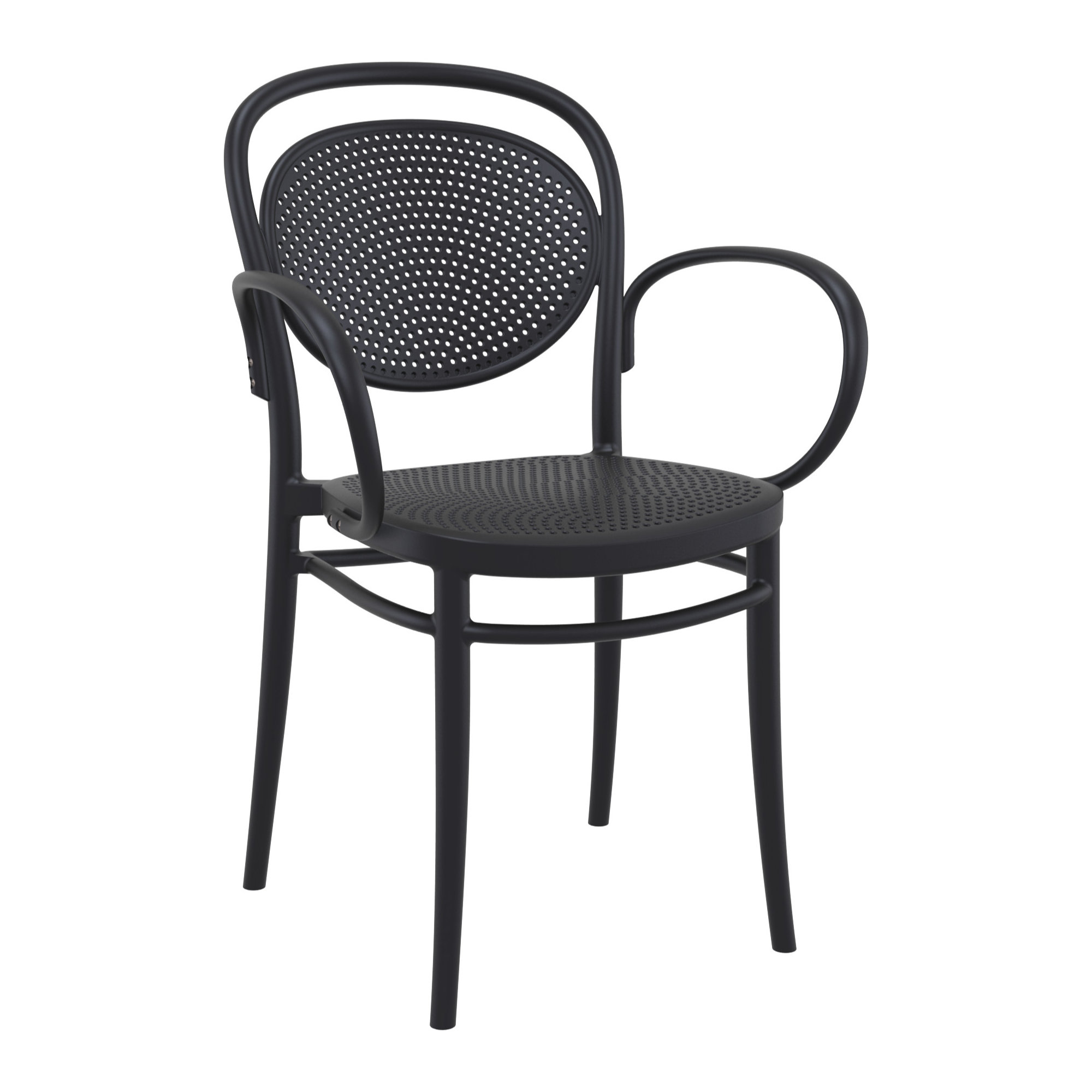 Farrah Marcel Armchair 2 Person Seating Set, Black