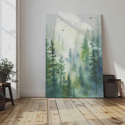 Serene Forest In Flight I Print on Canvas