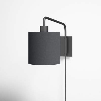 Overton Single Light Steel Dimmable Armed Sconce