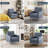 George 31" W  Modern Upholstered Chenille Tufted Armchair with Storage Pockets Set of 2-2078059616