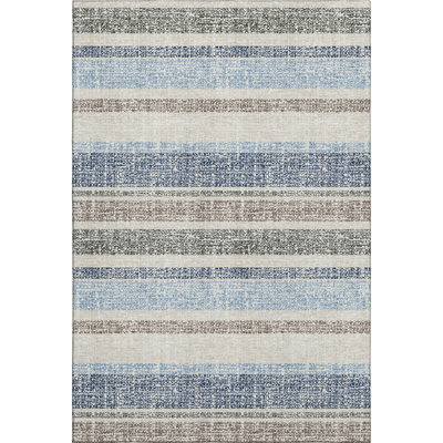 Premium Machine Washable Mayfield AMF2122 Striped Rug
