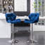 Ensemble de 2 tabourets de bar Breni Velvet Diamond